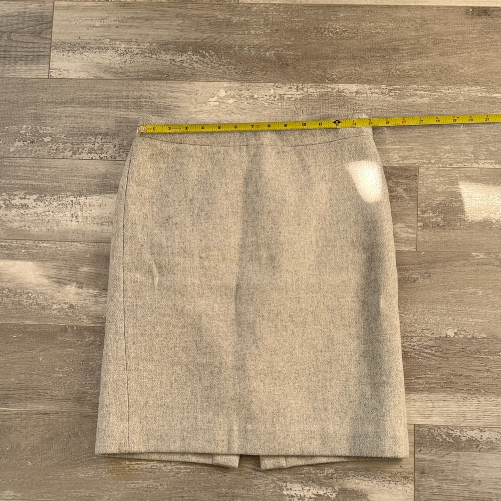 J. Crew Factory Light Gray Wool-Blend Pencil Skirt